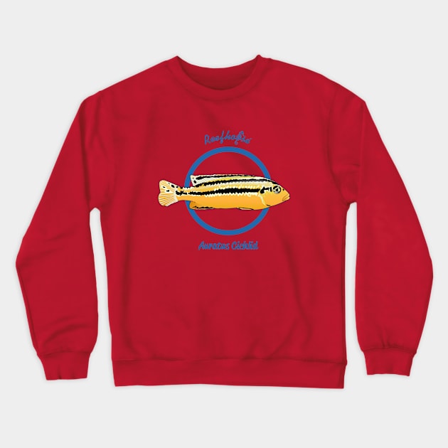 Auratus Cichlid Crewneck Sweatshirt by Reefhorse